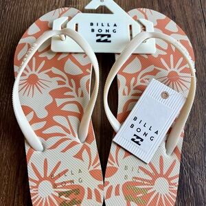 Billabong Orange and Cream Sandals